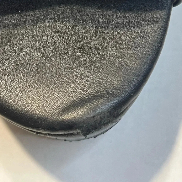 Milwaukee Performance Women Black Leather causal wedge open toe sandals. Size 9. - Picture 6 of 16